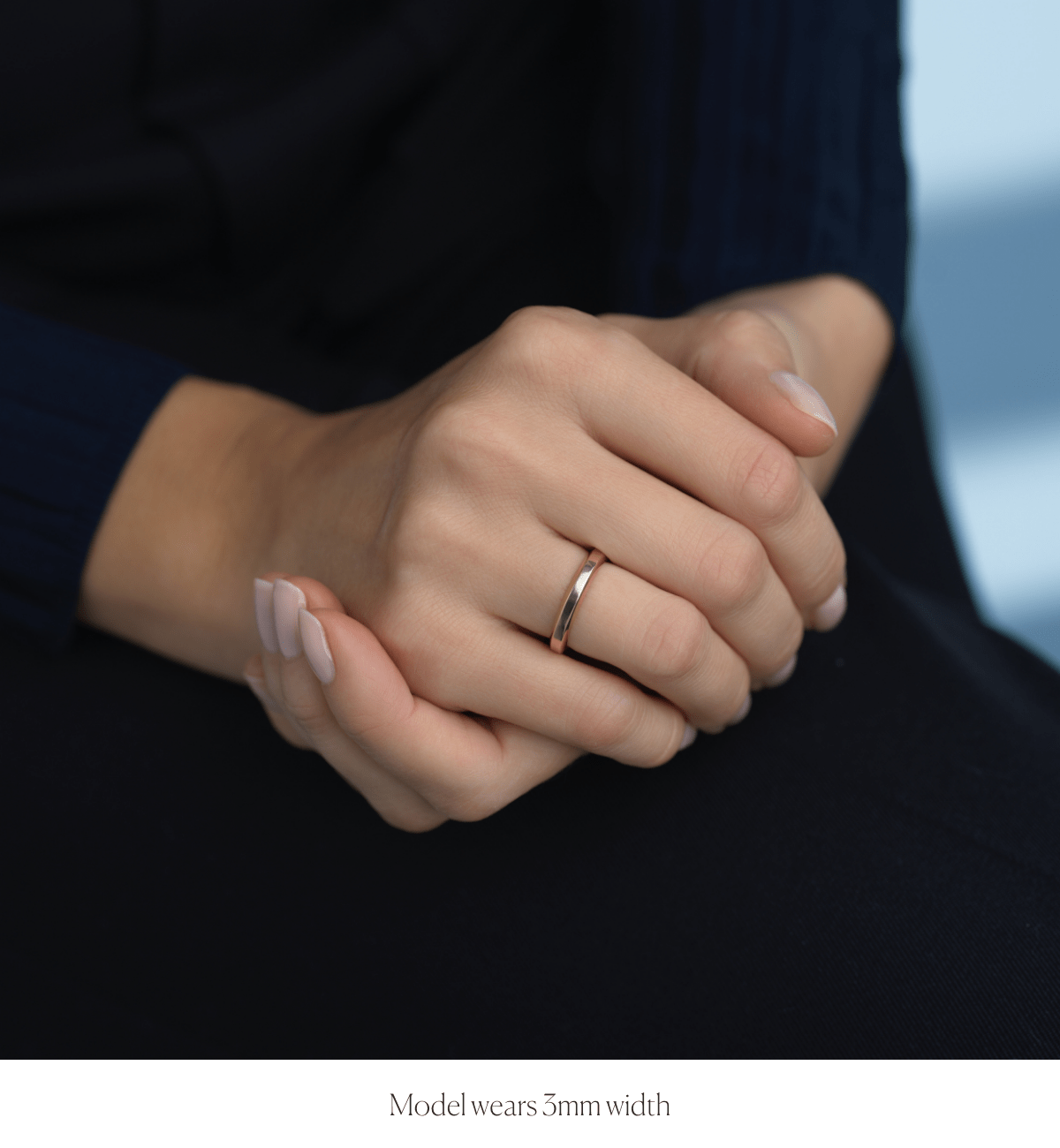 14k solid gold personalized Signature Band ring with custom hand engraving, in 2.5mm