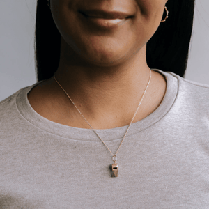 vintage 14k gold whistle charm