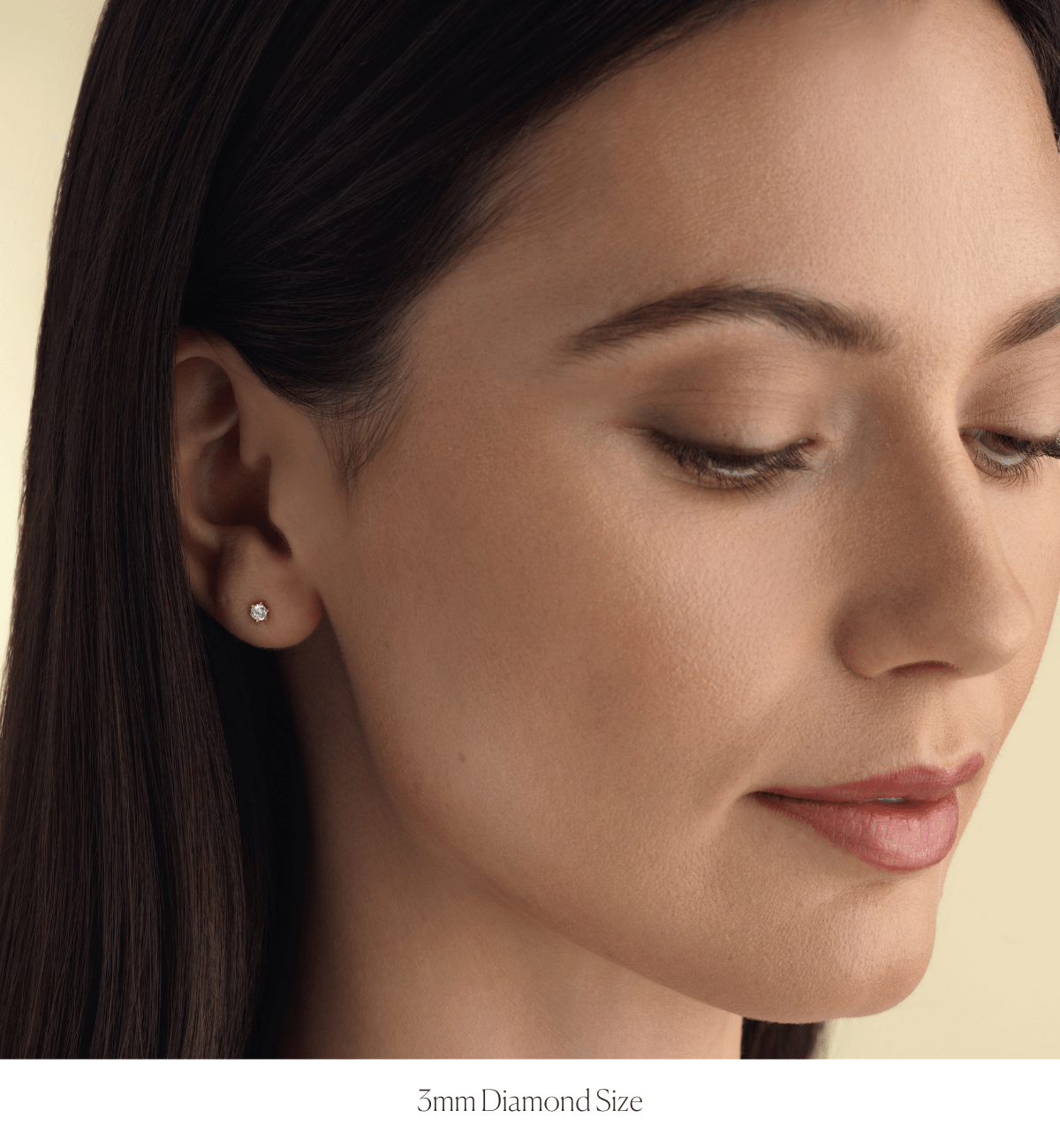 14k solid gold Diamond Daisy Stud Earrings with a prong-set solitaire diamond