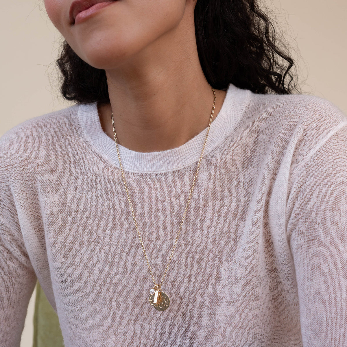 14k solid gold Napa Chain in a flat link