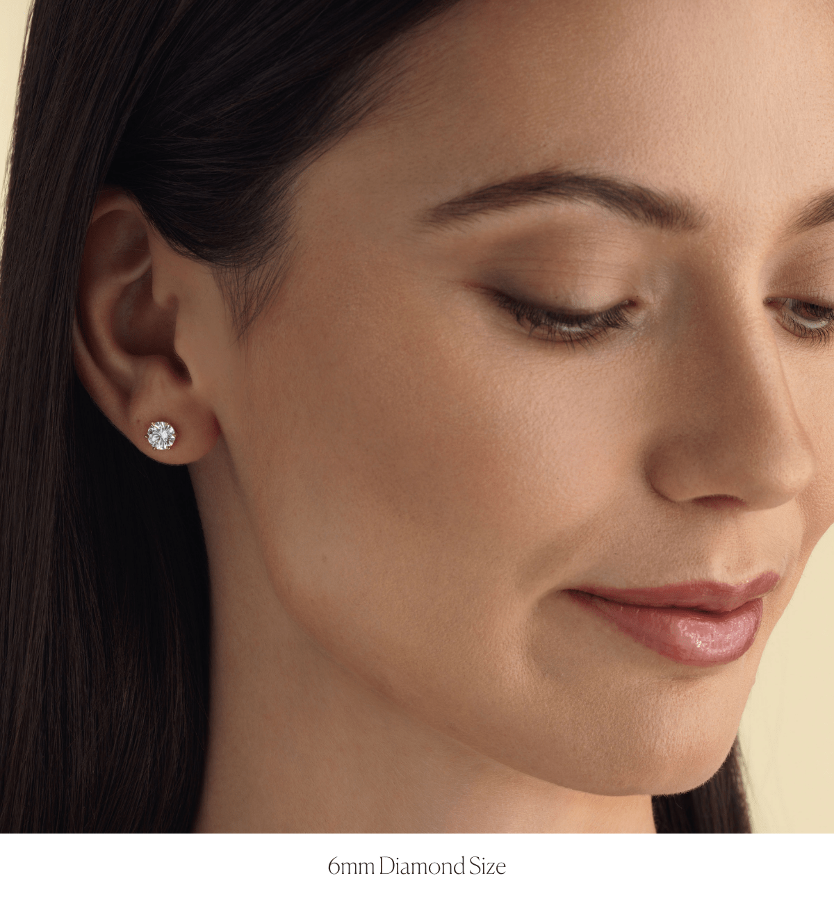 14k solid gold Diamond Daisy Stud Earrings with a prong-set solitaire diamond