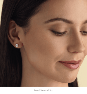 Diamond Daisy Stud Earrings
