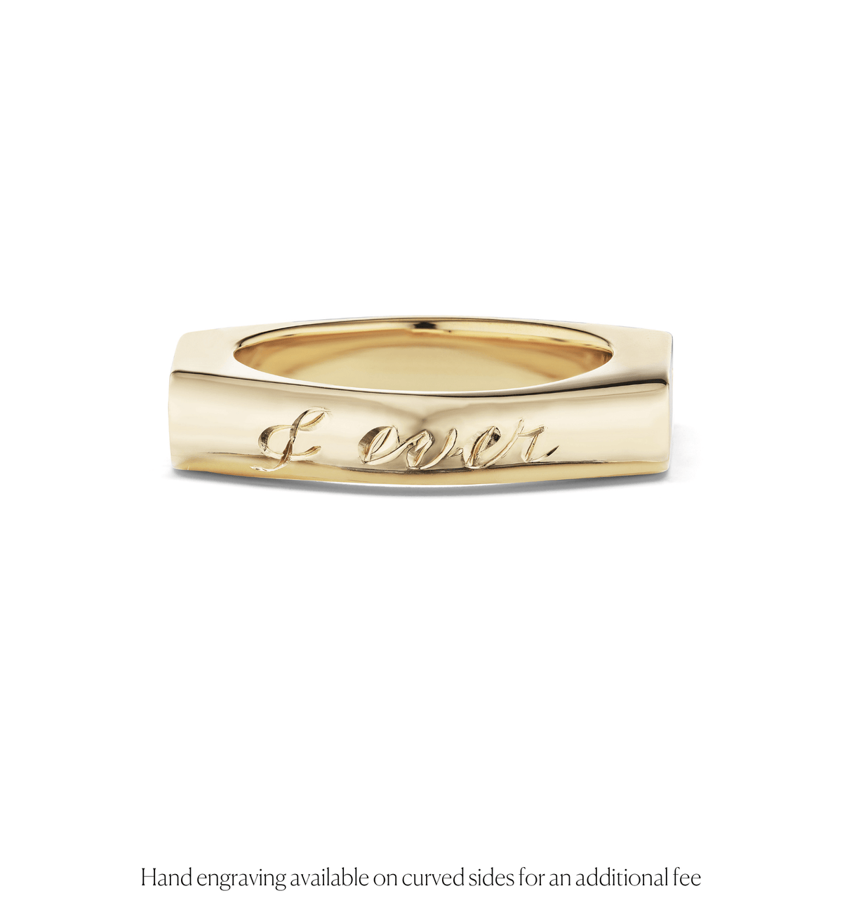 14k solid gold engravable Double Sided Signet Ring with two signet faces
