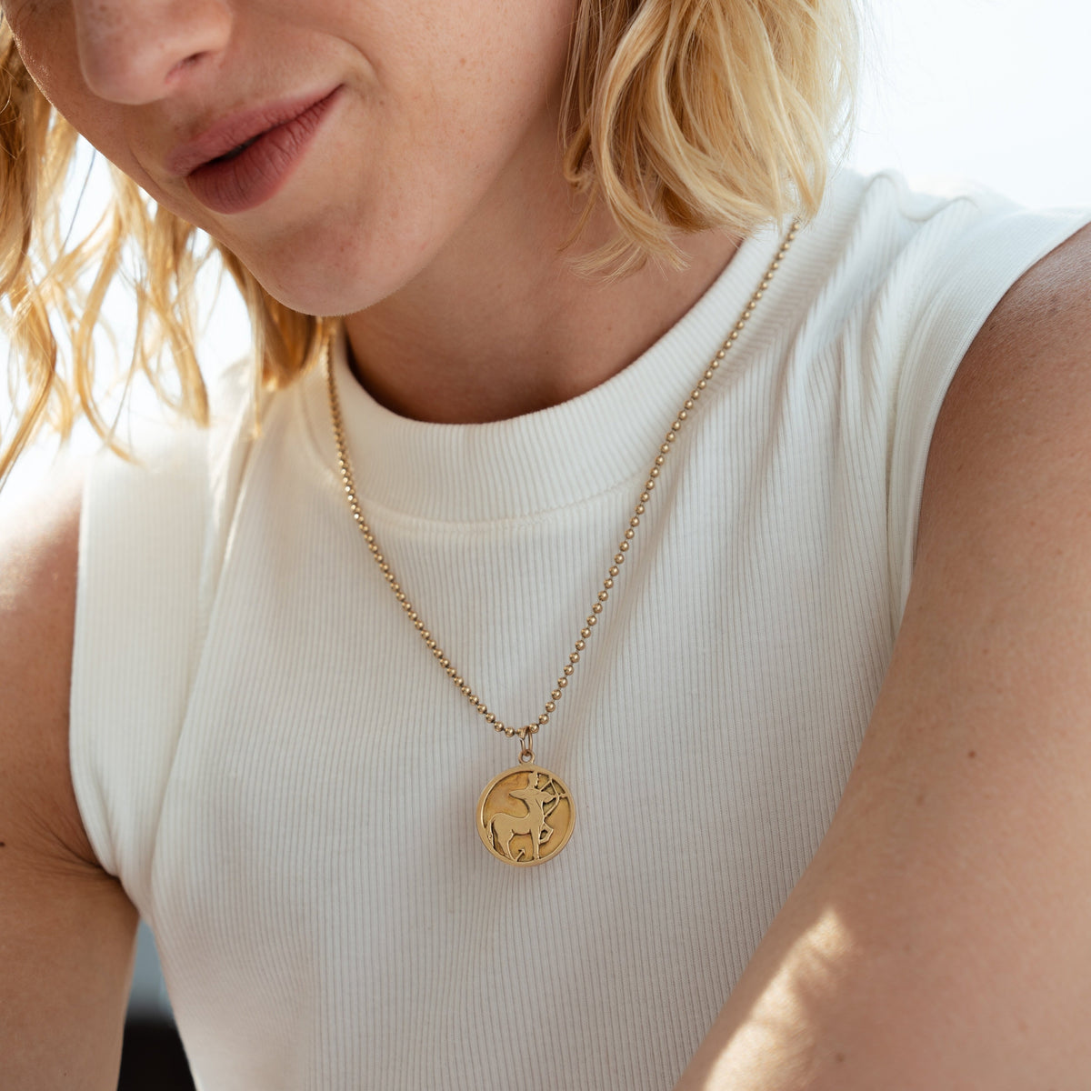 Vintage Sagittarius Overlay Charm