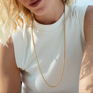 Vintage 14k Rope Chain Necklace