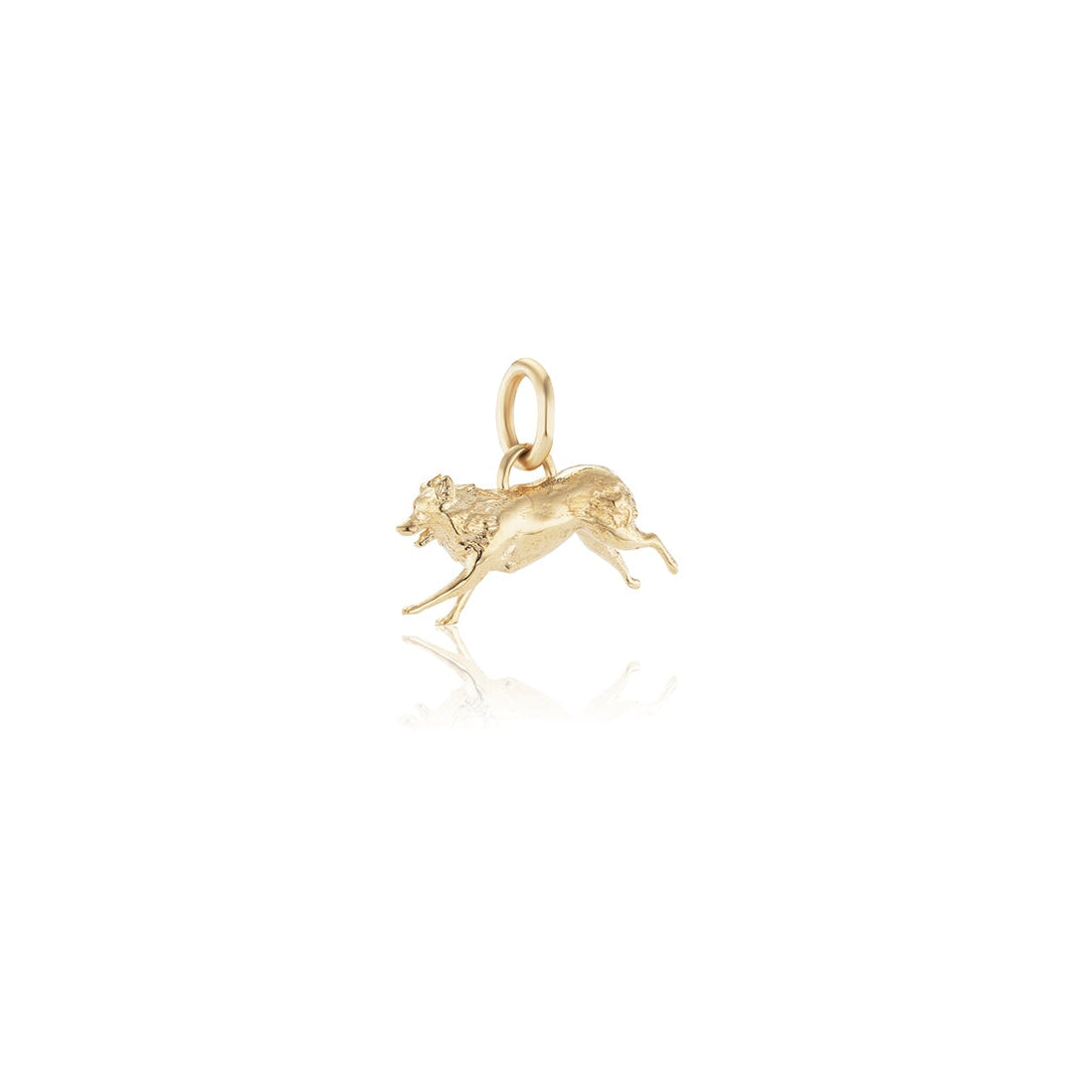 14k solid gold Custom Dog Charm as a custom hand-carved dog portrait