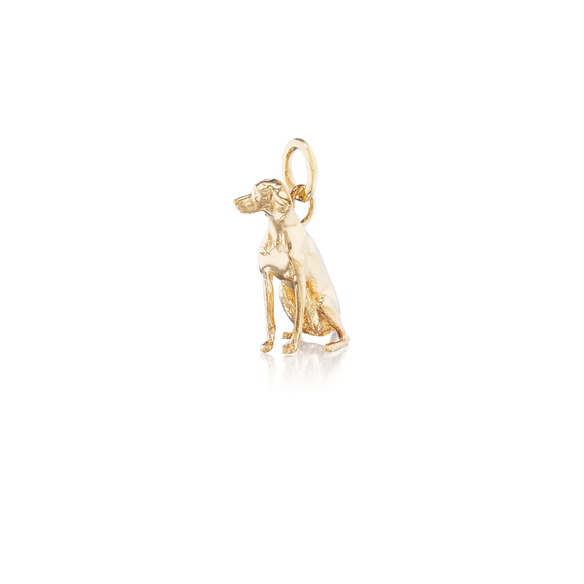 14k solid gold Custom Dog Charm as a custom hand-carved dog portrait