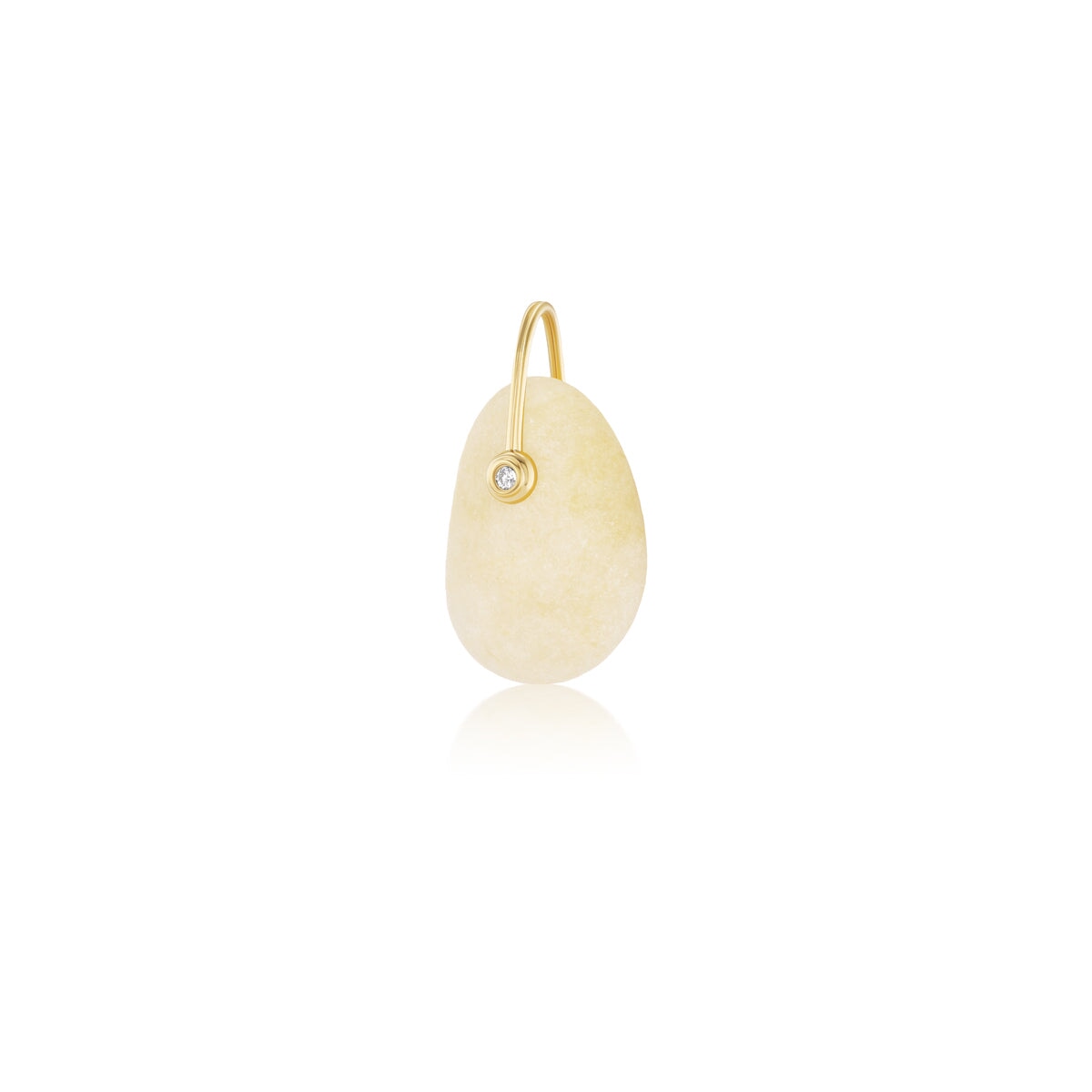 14k solid gold Custom Rock Charm as an organic rock-shaped charm
