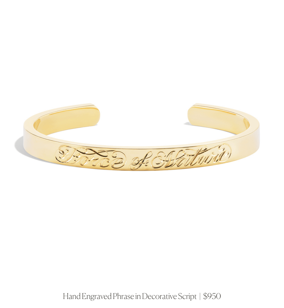 14k solid gold personalized Solid Cuff Bracelet with custom hand engraving