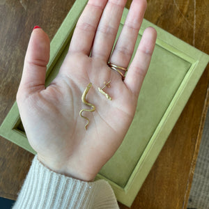 SOLD Vintage Snake Earrings w/ Removable Backs
