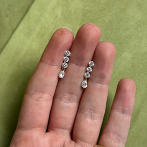 Large Diamond Teardrop Studs — Archive Sale 2026