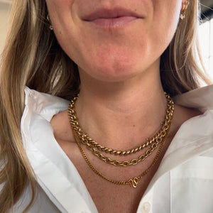 24k yellow gold baht chain