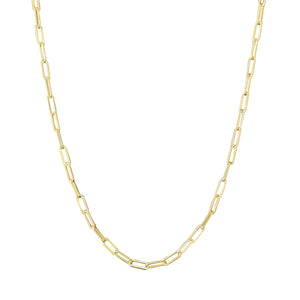 vintage solid gold paperclip chain