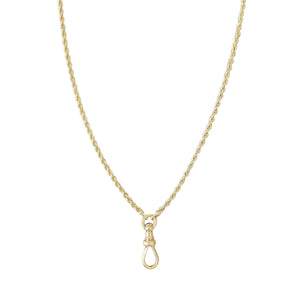 SOLD Vintage Rope Chain Necklace With Dog Clip