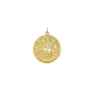 vintage gold gemini charm