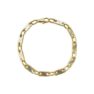 SOLD Vintage Striped Solid Flat Link Bracelet