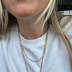 one third diamond tennis necklace