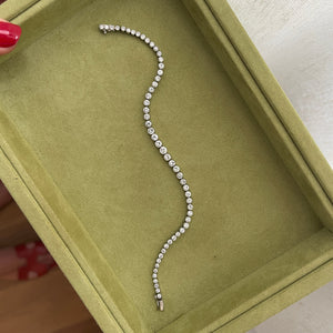 Vintage Platinum Graduated Tennis Bracelet