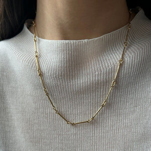 SOLD Vintage Gold Bar Chain