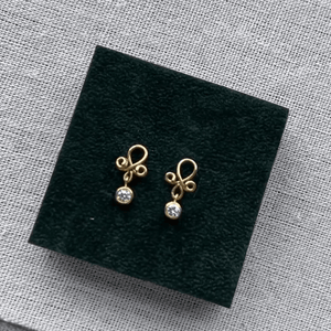 SOLD Vintage Diamond Dangle Earrings