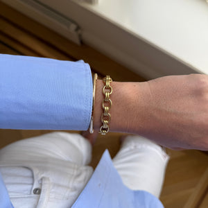 SOLD Vintage "Irene Neuwirth" Brushed Gold Link Bracelet