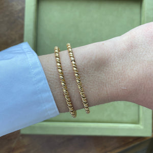 Vintage 18k Gold Twisted Bangles