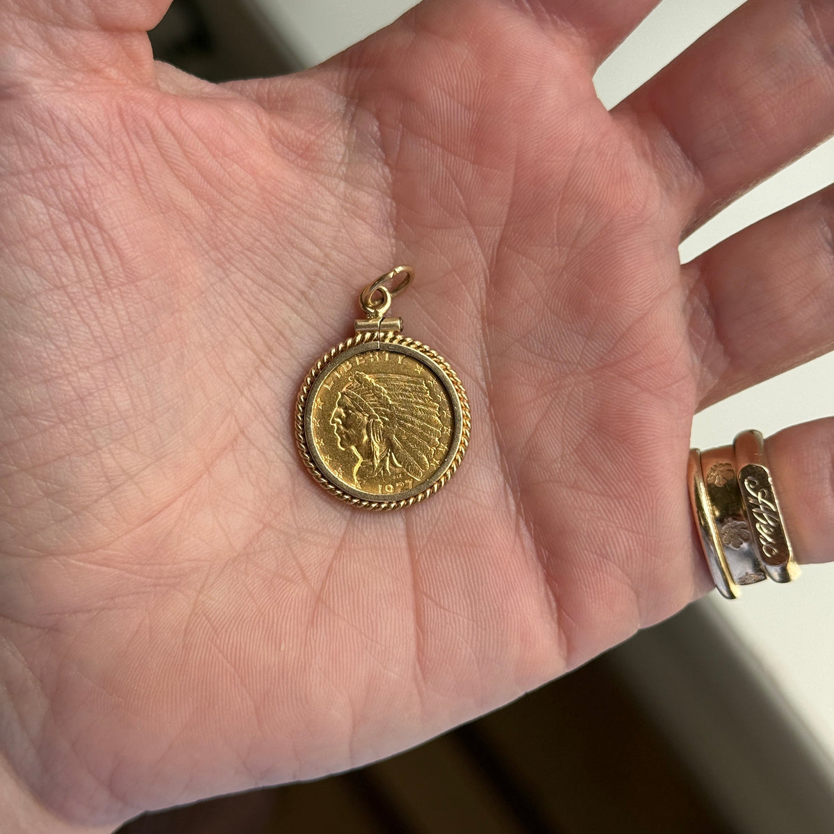 Vintage Indian Head Coin Charm