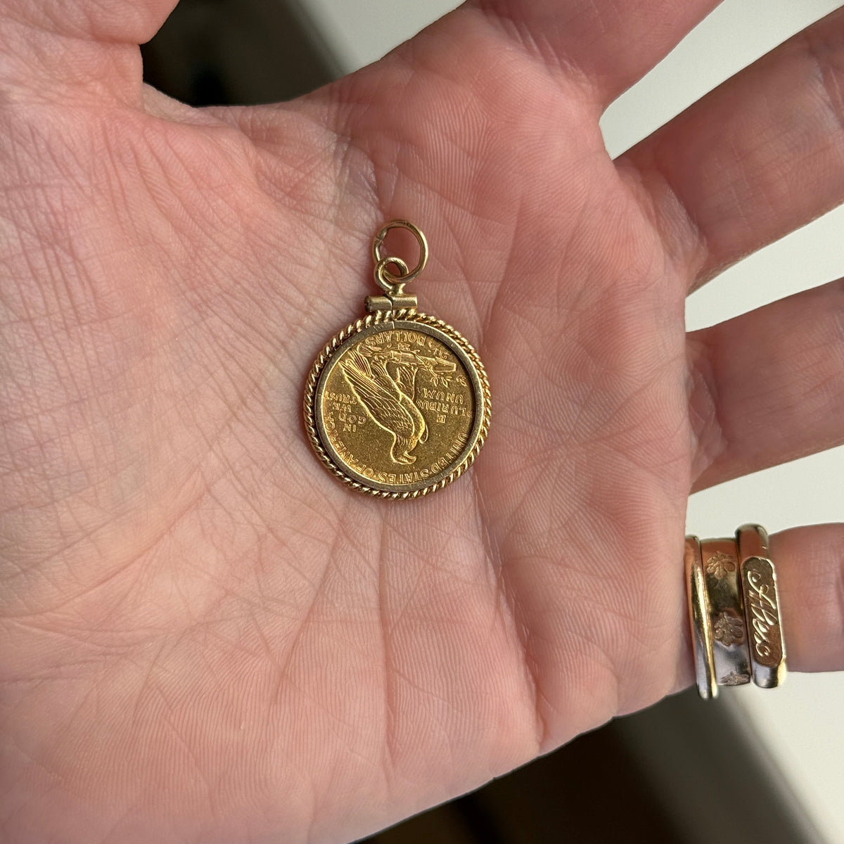 Vintage Indian Head Coin Charm