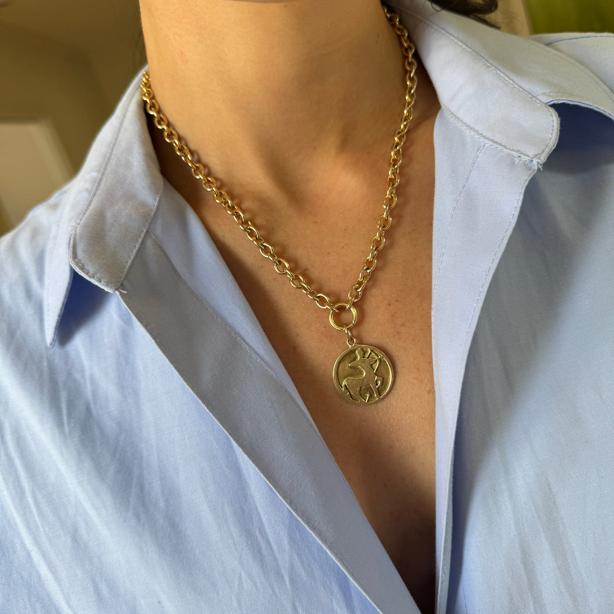 Vintage Sagittarius Overlay Charm