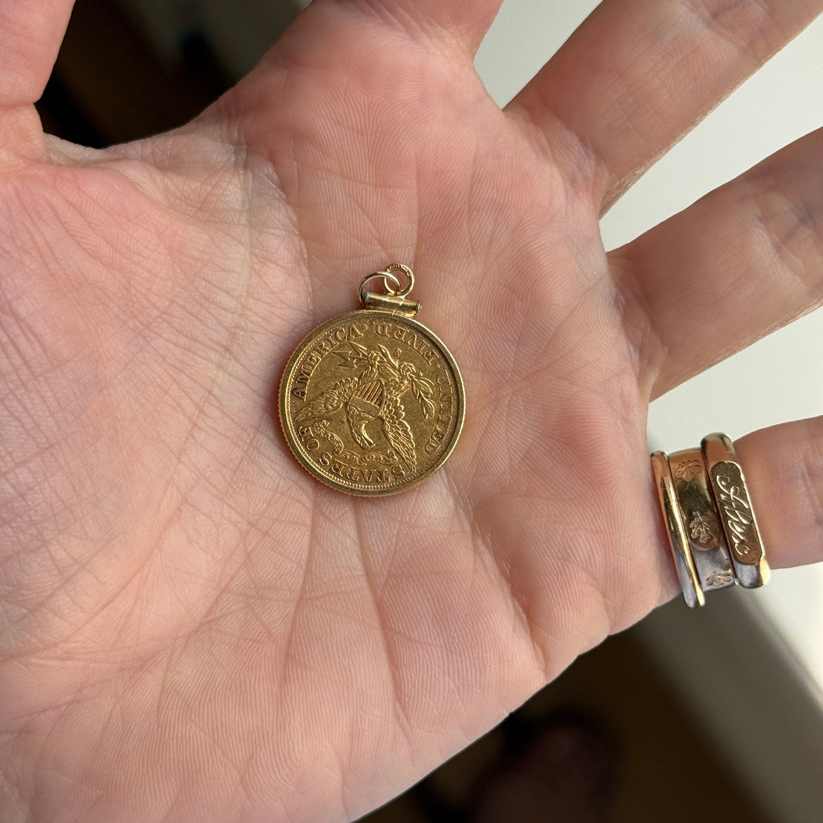 Vintage 1887 USA Coin Charm