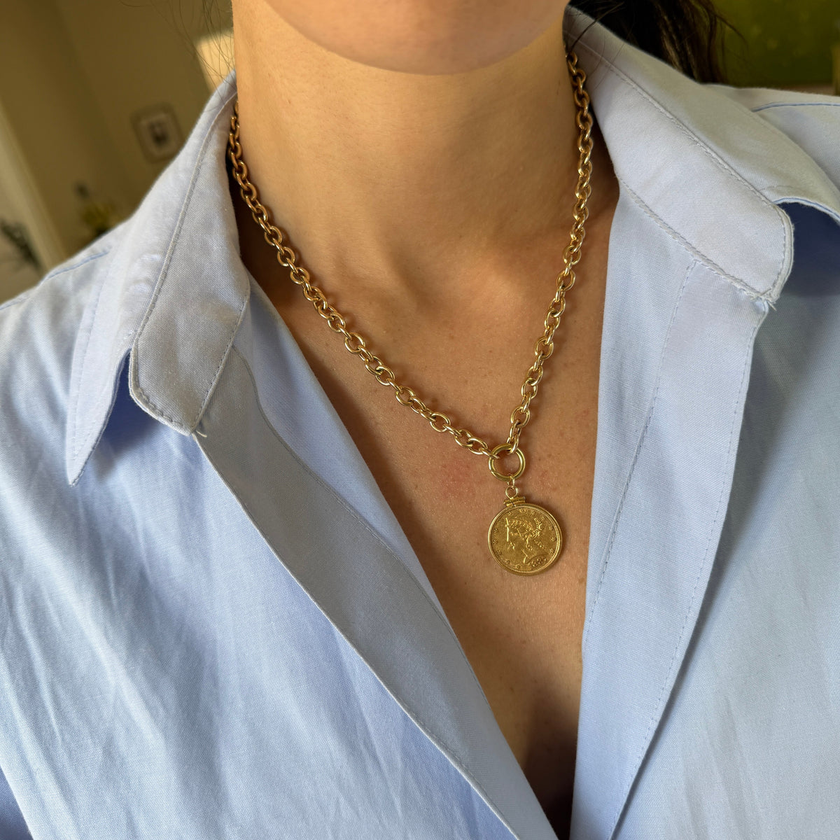 Vintage 1887 USA Coin Charm