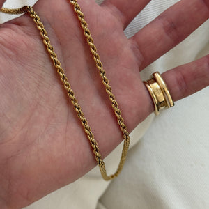 Vintage 18k Rope Chain Necklace