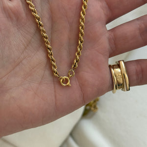 Vintage 18k Rope Chain Necklace