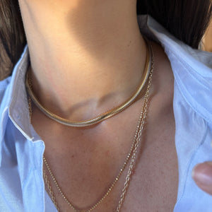 Vintage 10k Flexible Omega Necklace