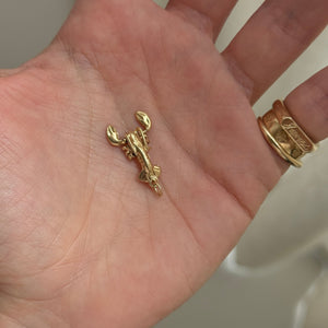 Vintage Lobster Charm with Articulated Claws