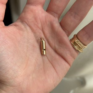 Vintage Tiny Train Whistle Charm