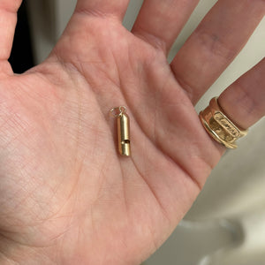 Vintage Tiny Train Whistle Charm