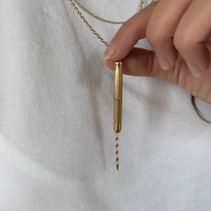 Vintage 9k Retractable Cigar Poke/Toothpick