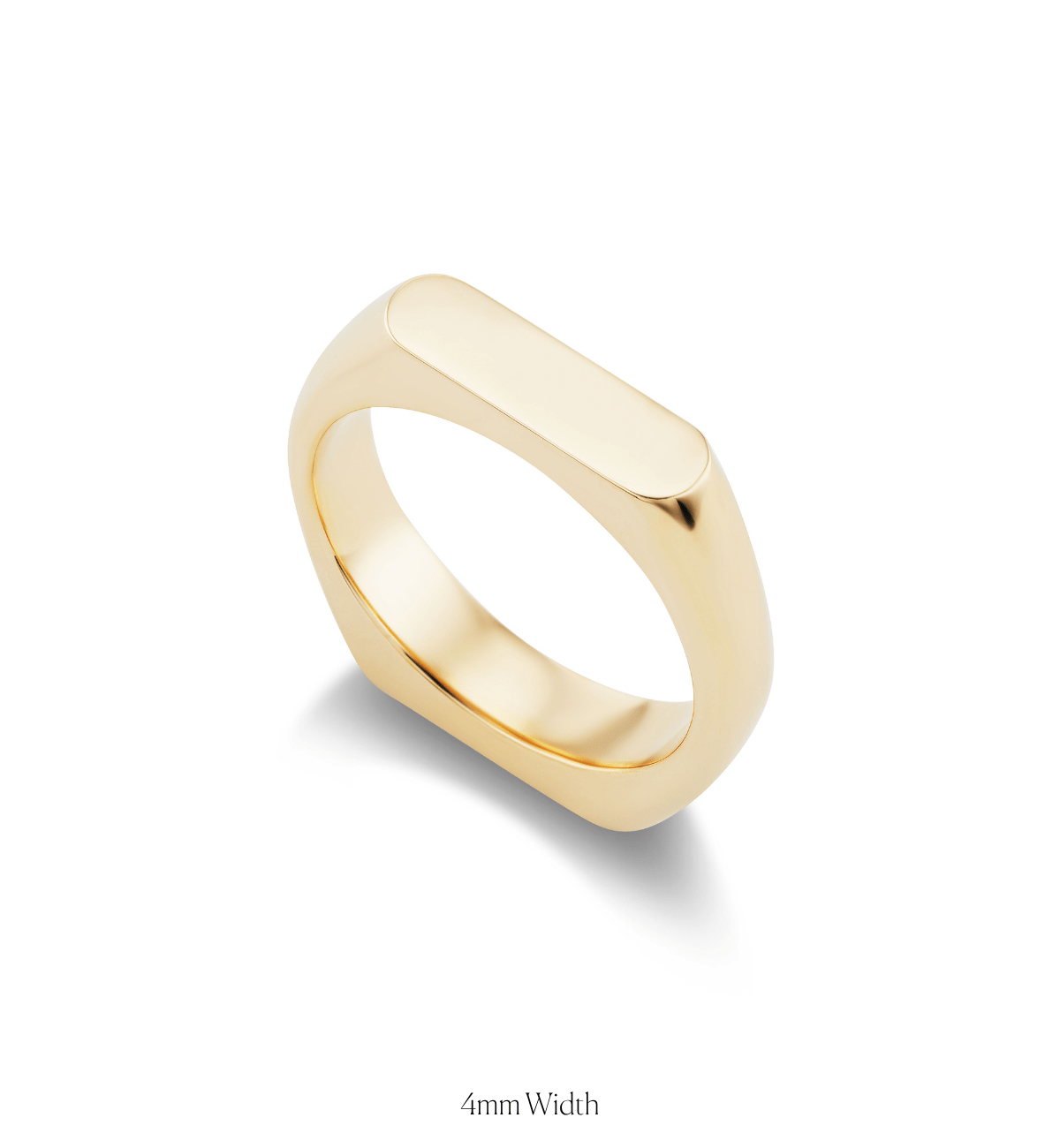 14k solid gold engravable Double Sided Signet Ring with two signet faces