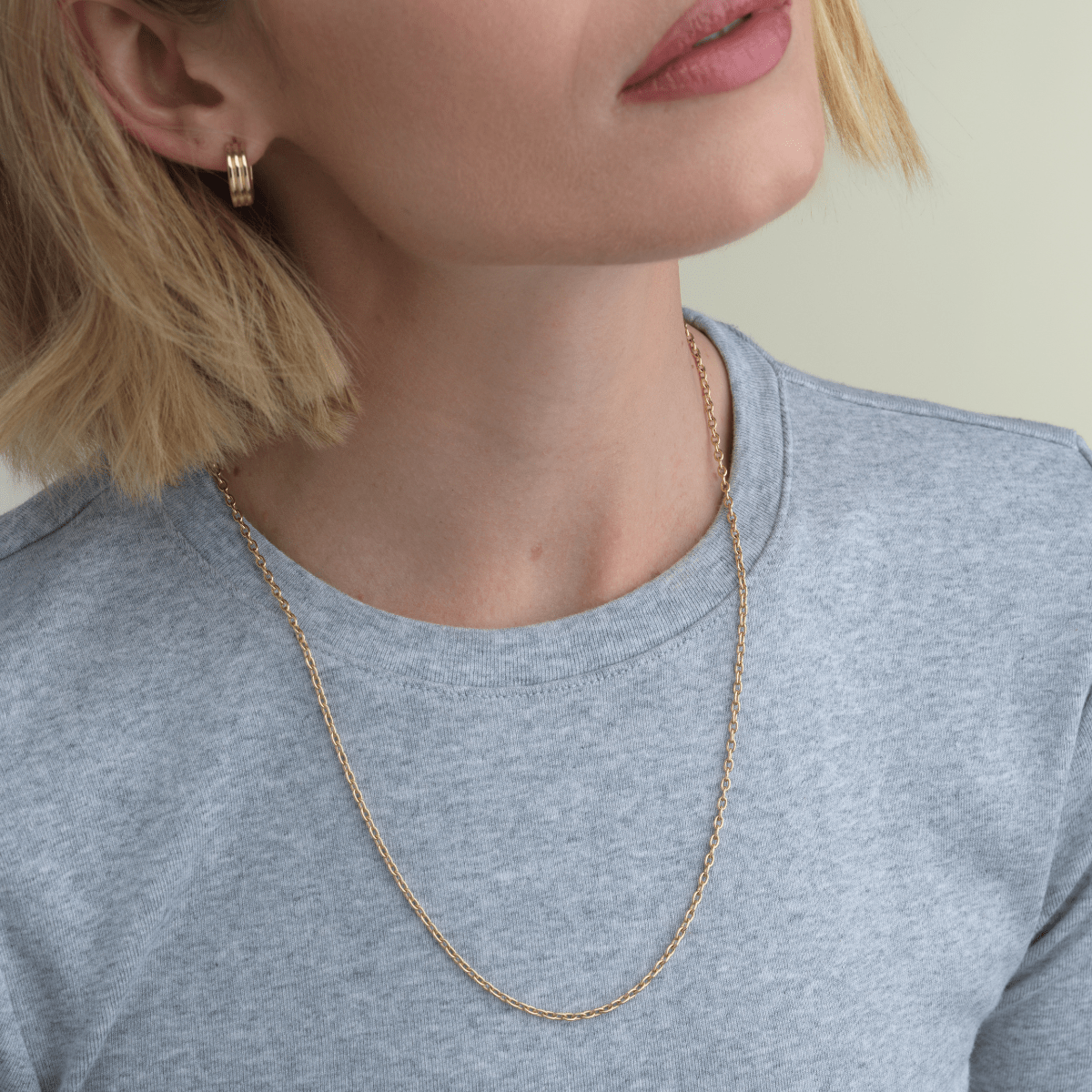 14k solid gold Napa Chain in a flat link