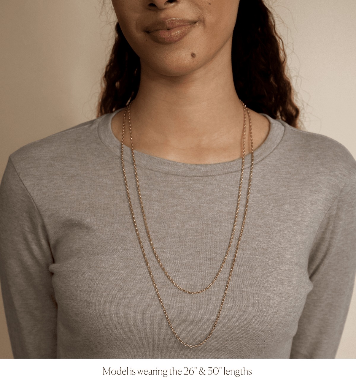 14k solid gold Napa Chain in a flat link