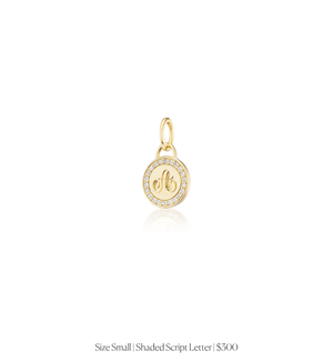 Diamond Border Circle Charm