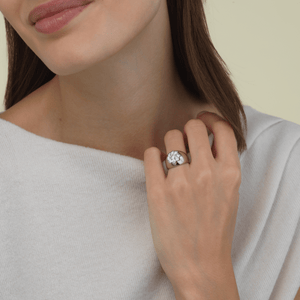 Vintage Platinum and Diamond Dome Ring