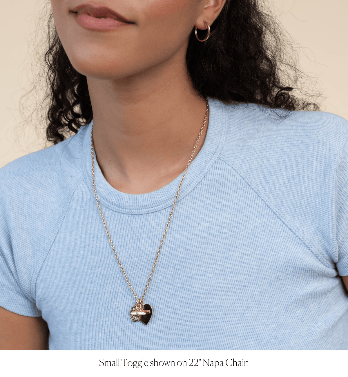 14k solid gold Toggle Charm with a toggle clasp design