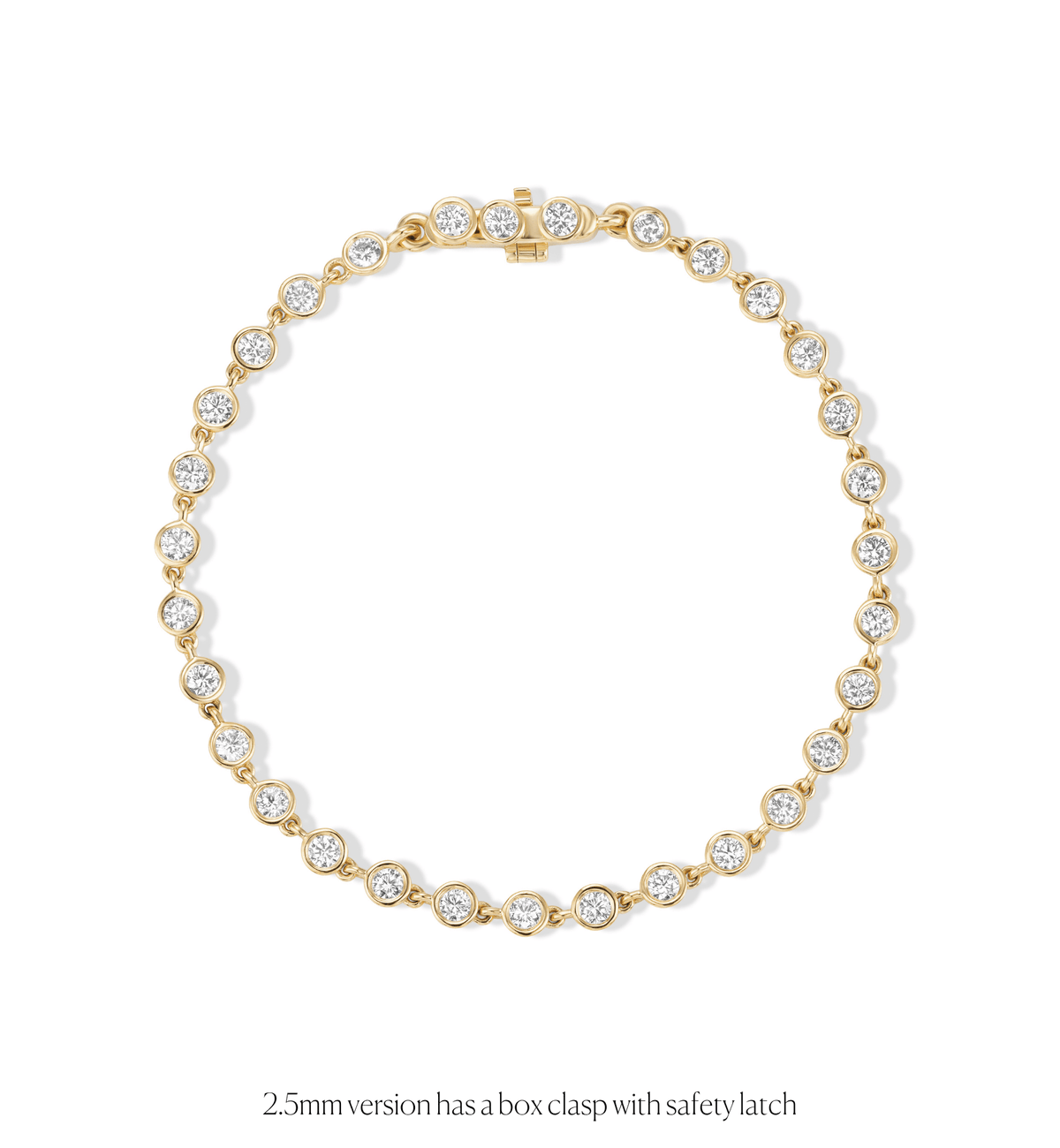 14k solid gold Ping Pong Bracelet with bezel-set diamond links