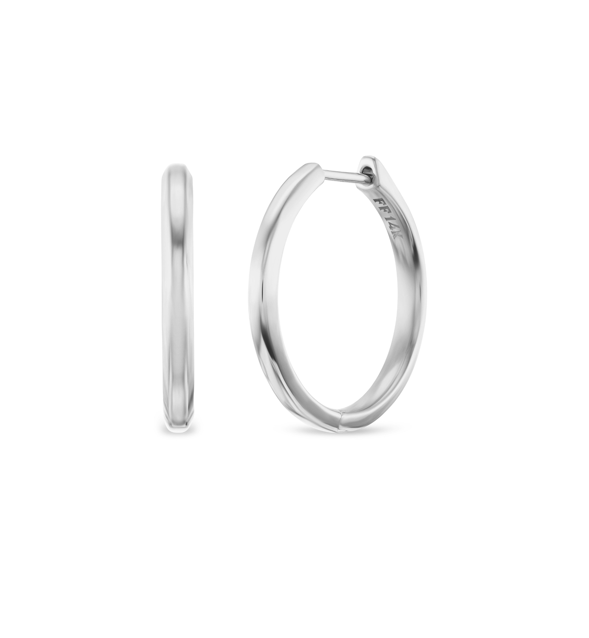 14k solid gold Signature Hoops