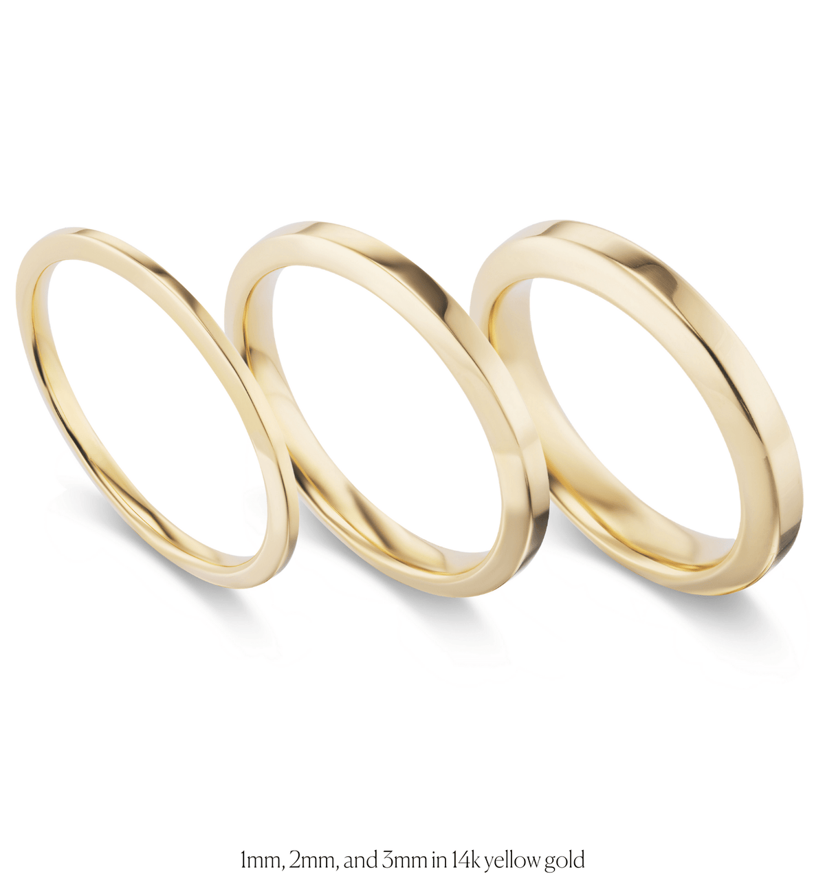 14k solid gold personalized Signature Band ring with custom hand engraving, in 2.5mm