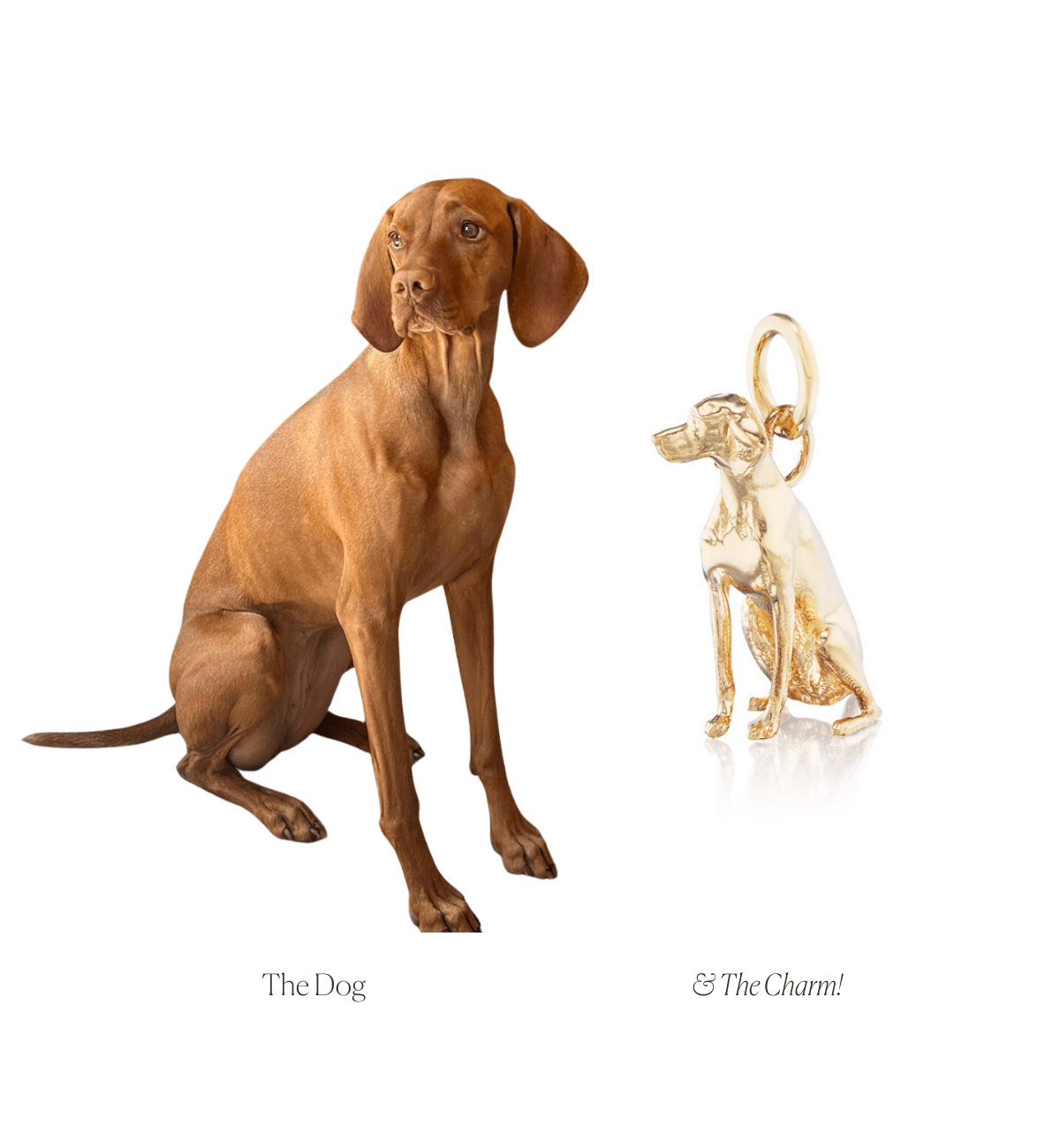 14k solid gold Custom Dog Charm as a custom hand-carved dog portrait