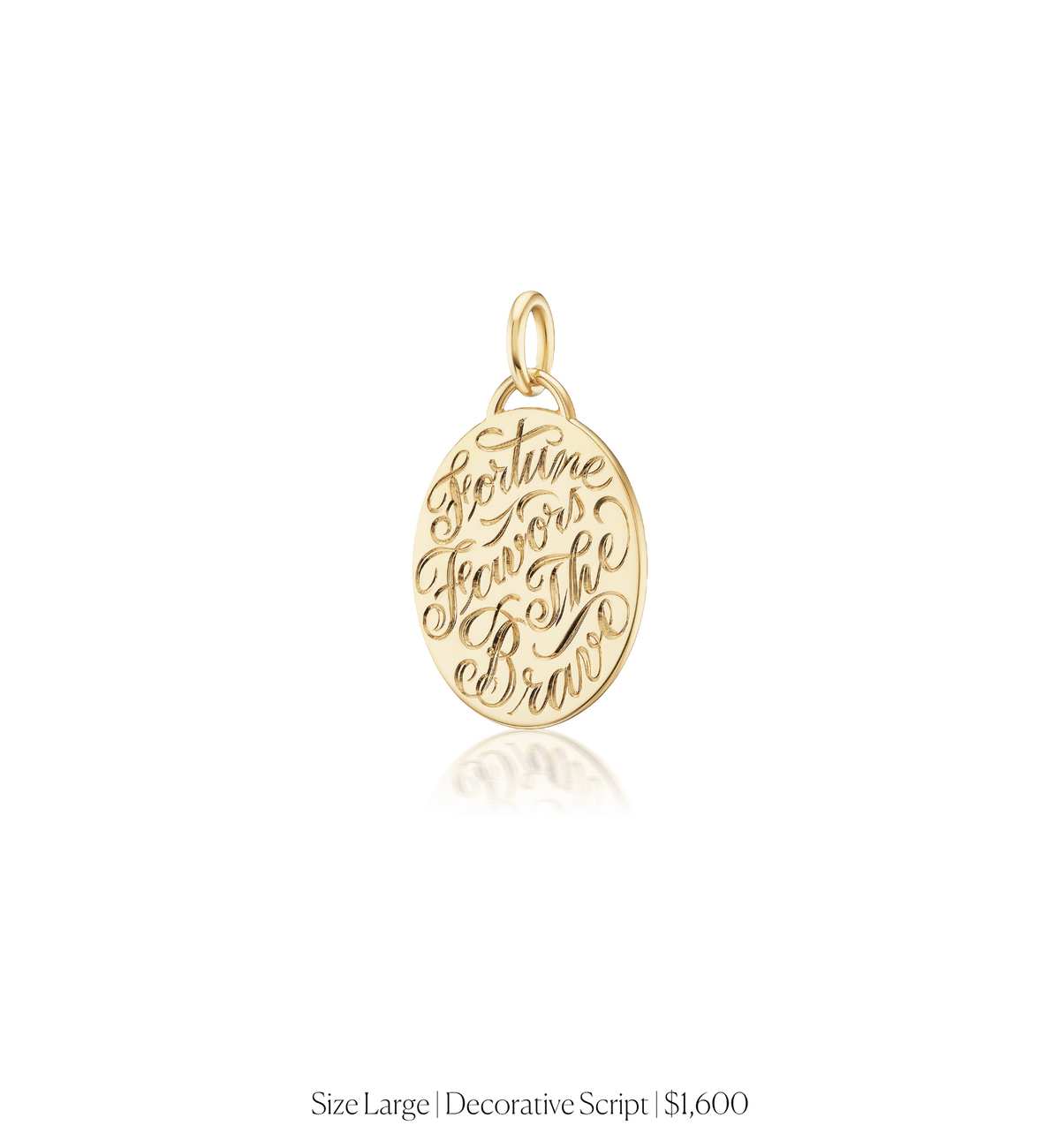 Large-Oval-Charm-Fortune-Favors-The-Brave-Light-Decorative-Script