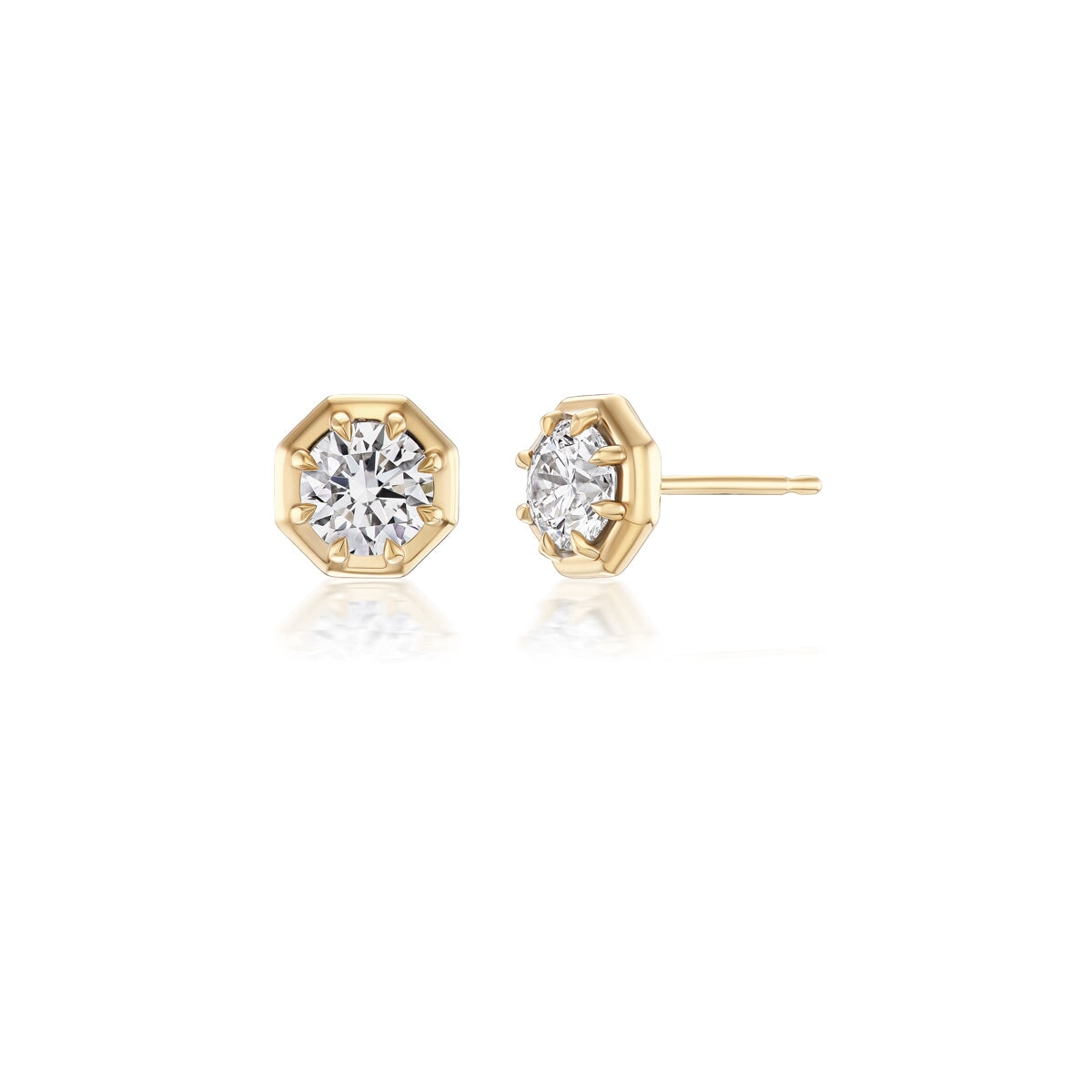 Diamond Octagonal Studs